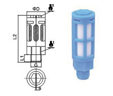 Silencer fittings QS UG